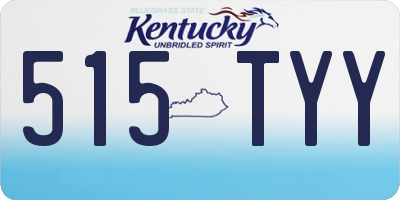 KY license plate 515TYY