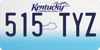 KY license plate 515TYZ