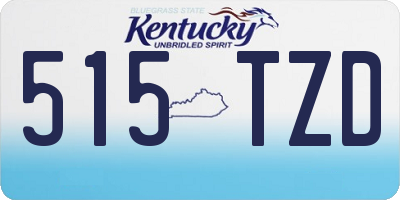 KY license plate 515TZD