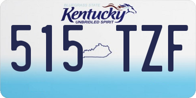 KY license plate 515TZF