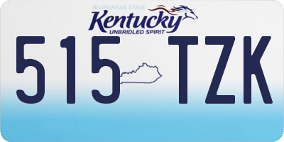 KY license plate 515TZK