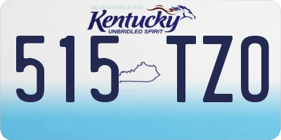 KY license plate 515TZO