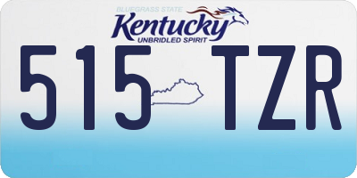 KY license plate 515TZR