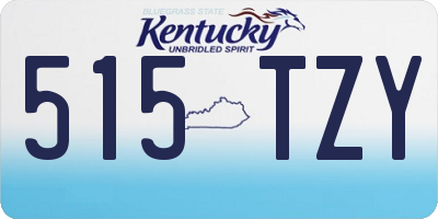 KY license plate 515TZY