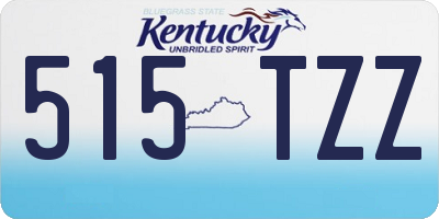 KY license plate 515TZZ