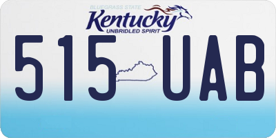 KY license plate 515UAB
