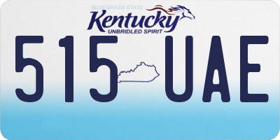 KY license plate 515UAE