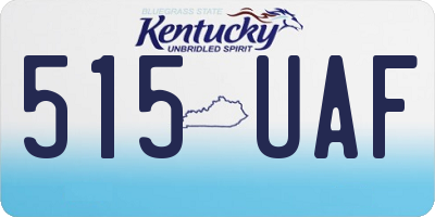 KY license plate 515UAF