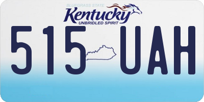 KY license plate 515UAH