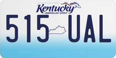 KY license plate 515UAL