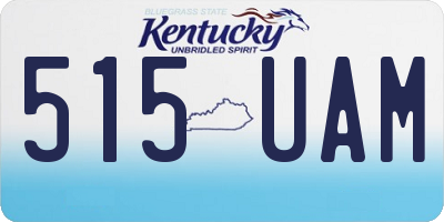 KY license plate 515UAM