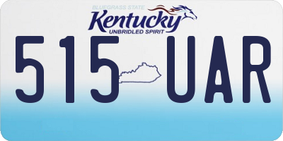 KY license plate 515UAR