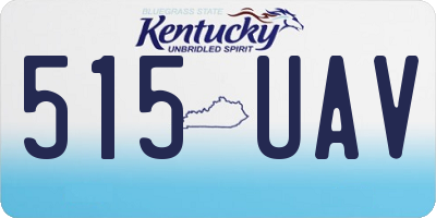KY license plate 515UAV