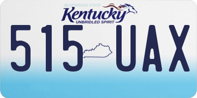 KY license plate 515UAX
