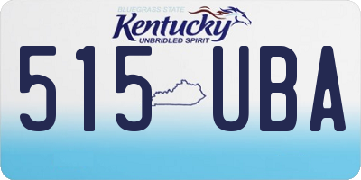 KY license plate 515UBA
