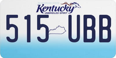 KY license plate 515UBB