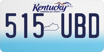 KY license plate 515UBD