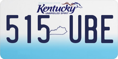 KY license plate 515UBE