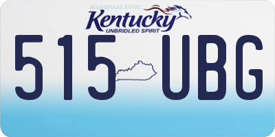 KY license plate 515UBG