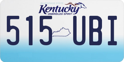 KY license plate 515UBI