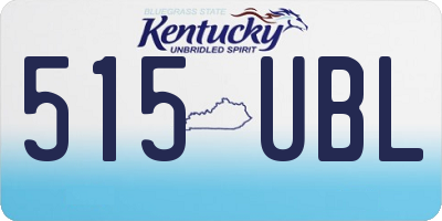 KY license plate 515UBL