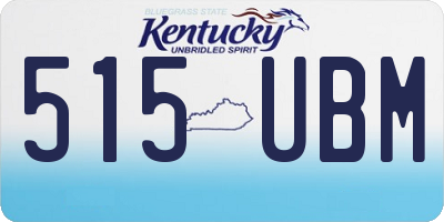 KY license plate 515UBM