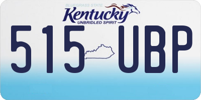 KY license plate 515UBP