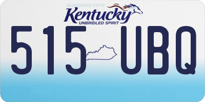KY license plate 515UBQ