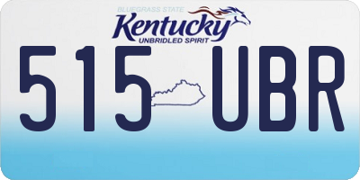 KY license plate 515UBR