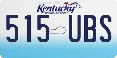 KY license plate 515UBS