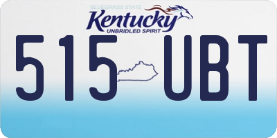 KY license plate 515UBT