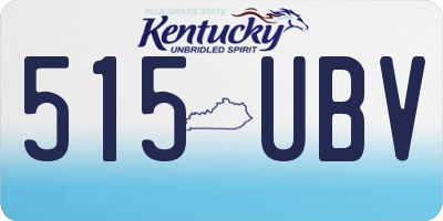 KY license plate 515UBV