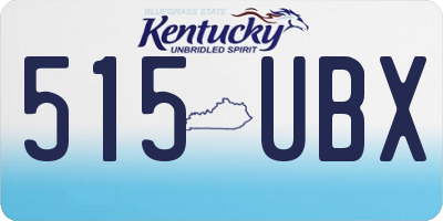 KY license plate 515UBX