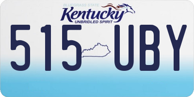 KY license plate 515UBY