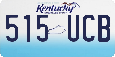 KY license plate 515UCB