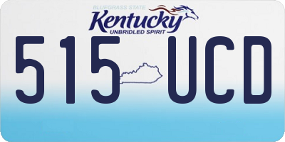 KY license plate 515UCD