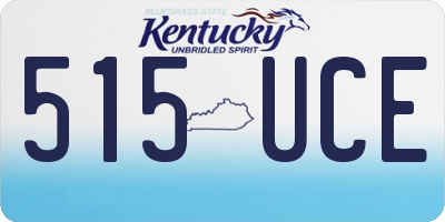 KY license plate 515UCE