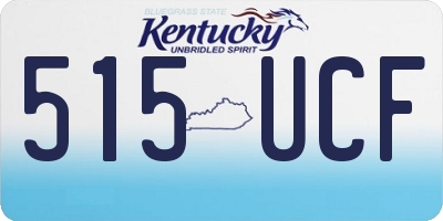 KY license plate 515UCF