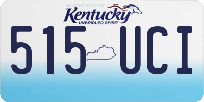 KY license plate 515UCI