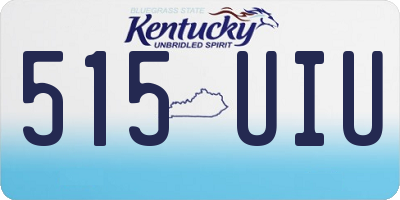 KY license plate 515UIU