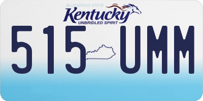 KY license plate 515UMM