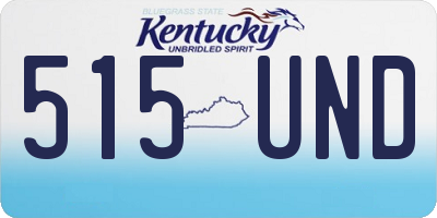KY license plate 515UND