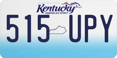 KY license plate 515UPY