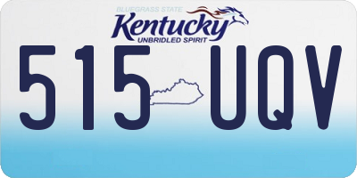KY license plate 515UQV