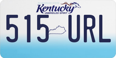 KY license plate 515URL