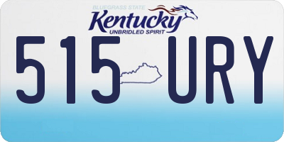 KY license plate 515URY