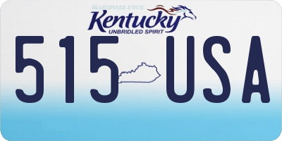 KY license plate 515USA