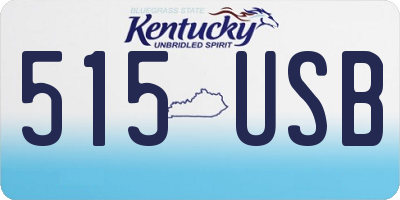 KY license plate 515USB