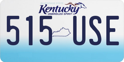 KY license plate 515USE