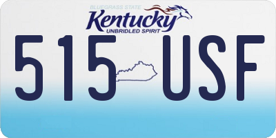 KY license plate 515USF